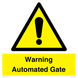 Warning Automated Gate